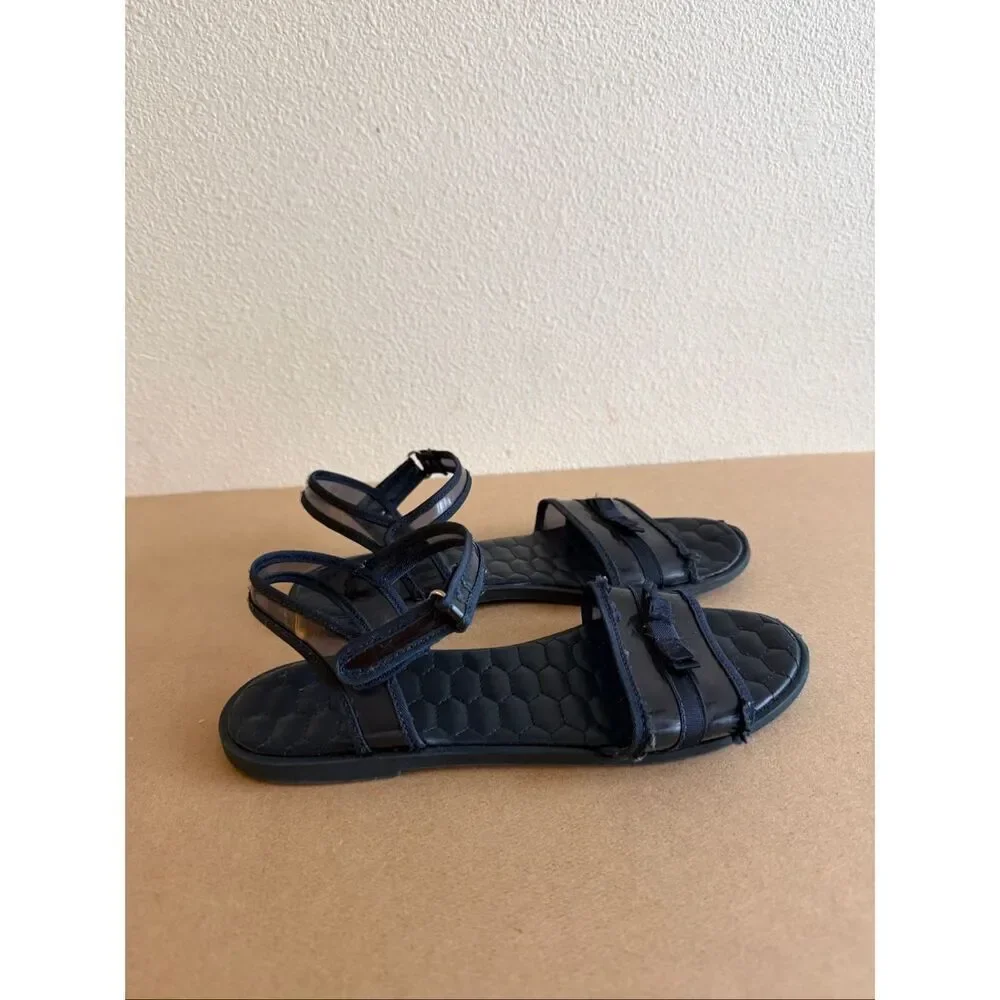 Zara navy pvc girls sandals size 35 3y